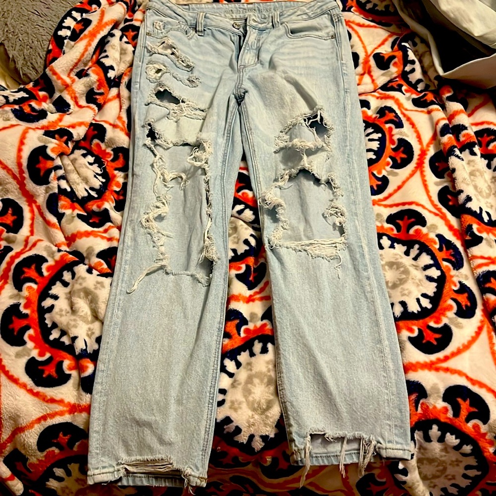 Strigid blue American eagle jeans, size 8, good condition